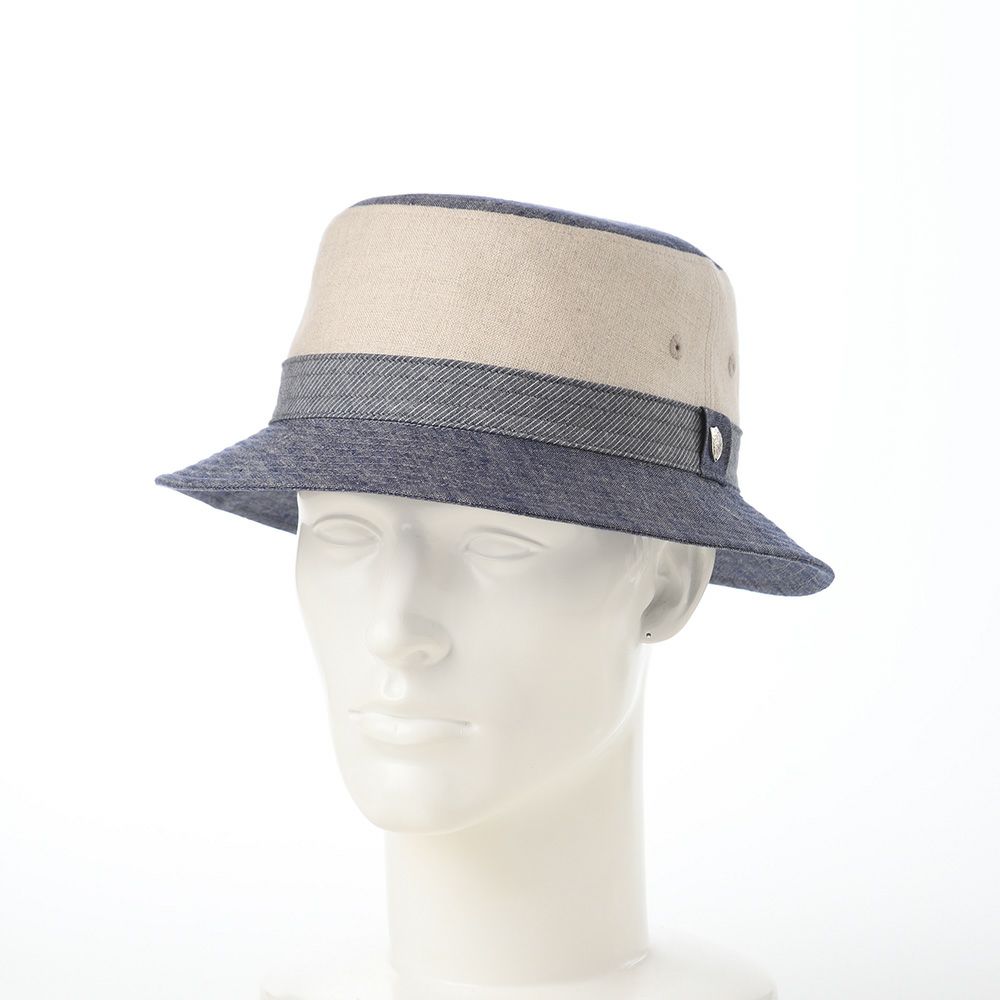ダックスのバケットハット Hat Combi Linen（ハット コンビリネン） D1822 ネイビー