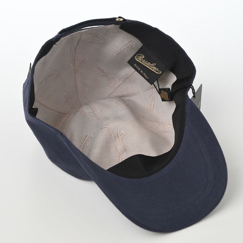 ボルサリーノのキャップ Baseball Cap Hiker Linen（ベイスボールキャップ ハイカーリネン） B95174 ネイビー