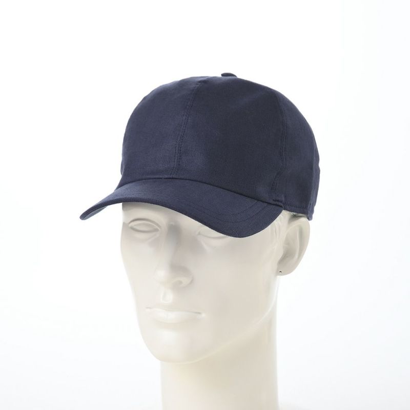 ボルサリーノのキャップ Baseball Cap Hiker Linen（ベイスボールキャップ ハイカーリネン） B95174 ネイビー