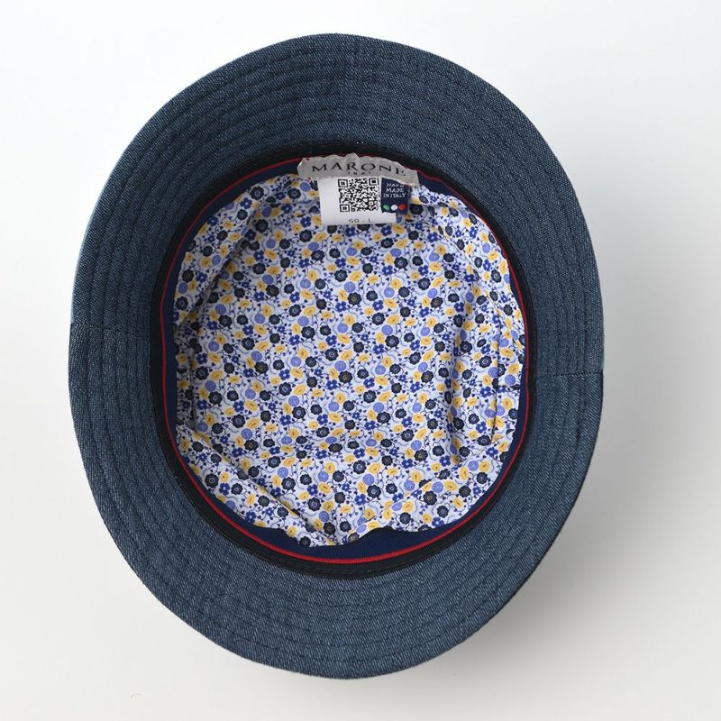 マローネのバケットハット Cloche Patchwork（クロッシュ パッチワーク） MT353 ブルー