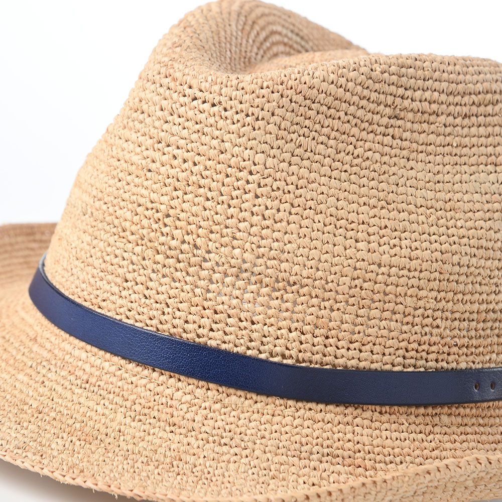 マローネのラフィアハット Rollable Raffia Hat（ローラブル ラフィアハット）  ネイビー