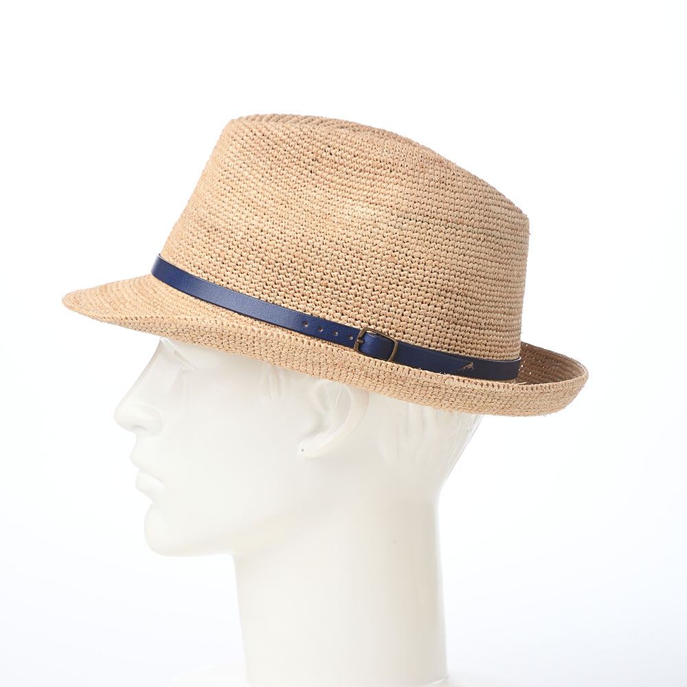マローネのラフィアハット Rollable Raffia Hat（ローラブル ラフィアハット）  ネイビー