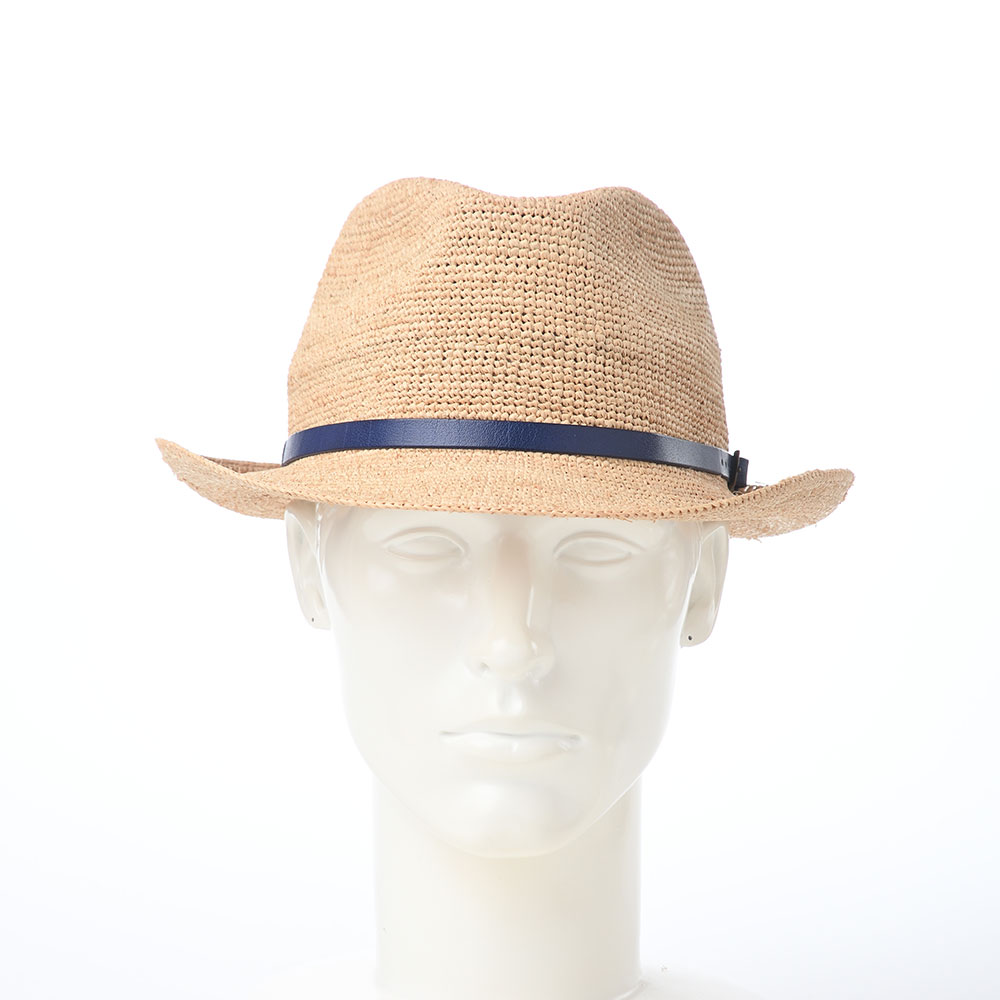 マローネのラフィアハット Rollable Raffia Hat（ローラブル ラフィアハット）  ネイビー