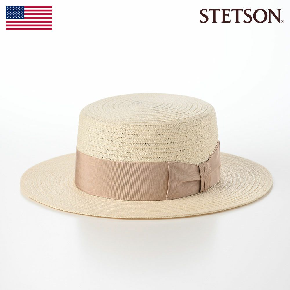 ステットソンのカンカン帽 JUTE BRAID KANKAN HAT（ジュートブレード カンカンハット） SE771 オフホワイト