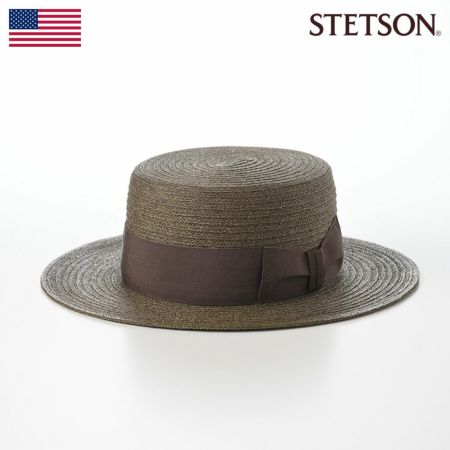 ステットソンのカンカン帽 JUTE BRAID KANKAN HAT（ジュートブレード カンカンハット） SE771 オリーブ