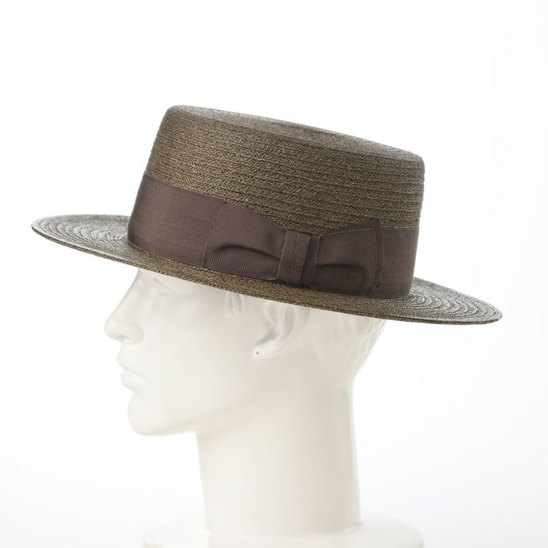 ステットソンのカンカン帽 JUTE BRAID KANKAN HAT（ジュートブレード カンカンハット） SE771 オリーブ