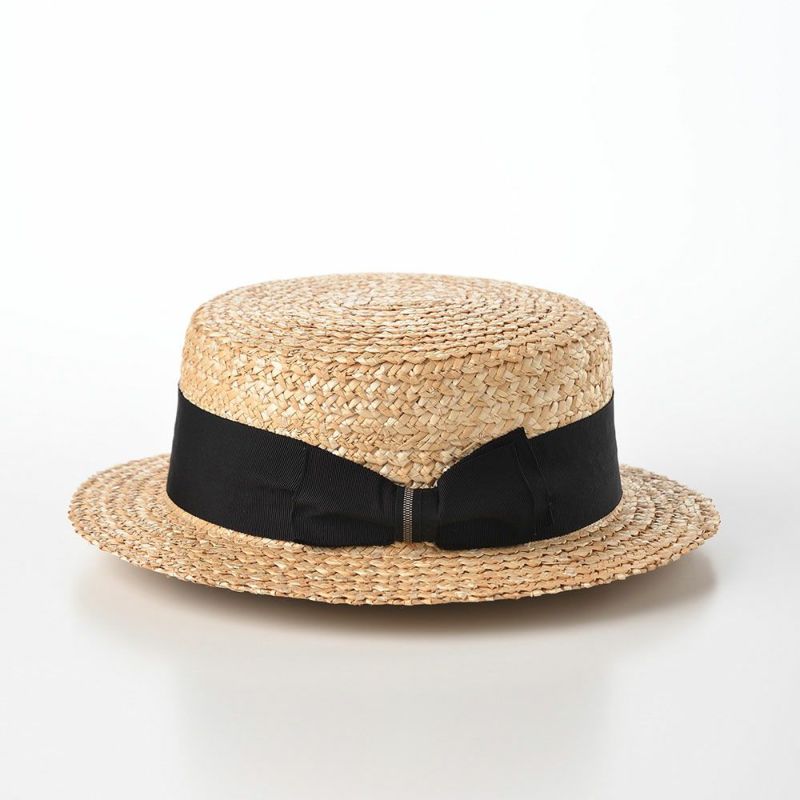 レッターのカンカン帽 鬼麦カンカン帽  ナチュラル