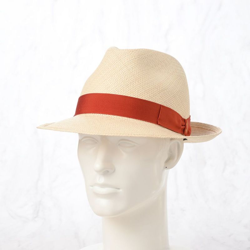 Borsalino パナマハット、アイボリー/赤 Borsalino ボルサリーノ パナマハット キート PANAMA QUITO