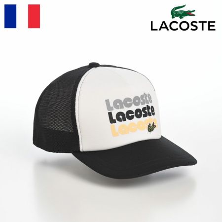 ラコステのキャップ PRINT MESH CAP（プリント メッシュキャップ） L1305 ブラック