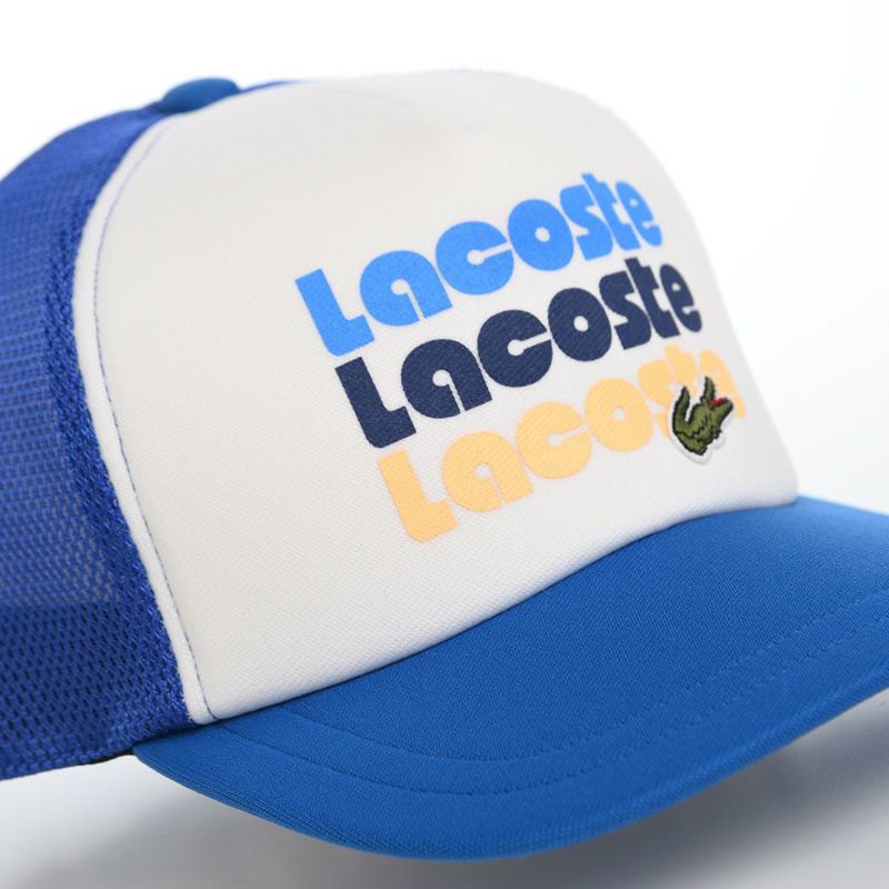 ラコステのキャップ PRINT MESH CAP（プリント メッシュキャップ） L1305 ブルー