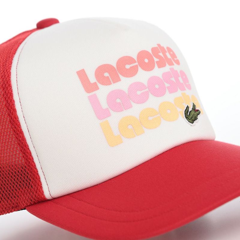 ラコステのキャップ PRINT MESH CAP（プリント メッシュキャップ） L1305 レッド