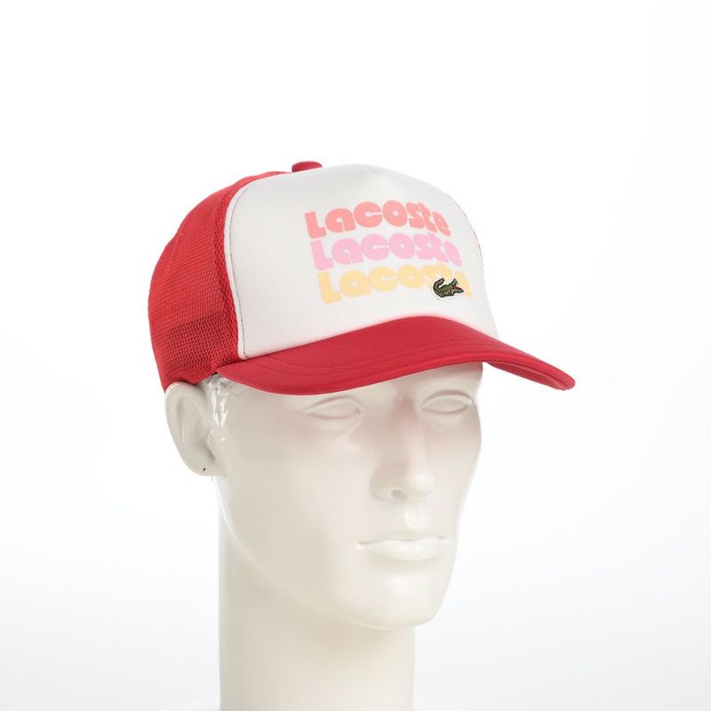 ラコステのキャップ PRINT MESH CAP（プリント メッシュキャップ） L1305 レッド