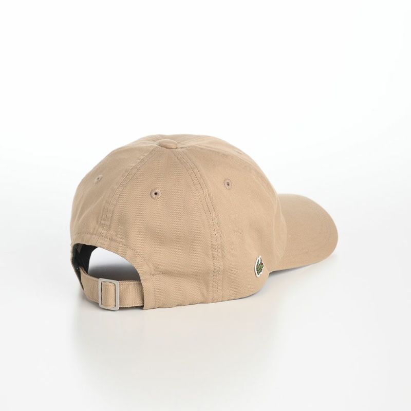 ラコステのキャップ WASHED LOGO CAP（ウォッシュドロゴ キャップ） L1316 ベージュ