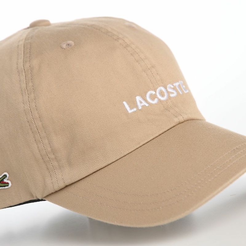 ラコステのキャップ WASHED LOGO CAP（ウォッシュドロゴ キャップ） L1316 ベージュ