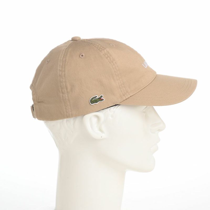 ラコステのキャップ WASHED LOGO CAP（ウォッシュドロゴ キャップ） L1316 ベージュ