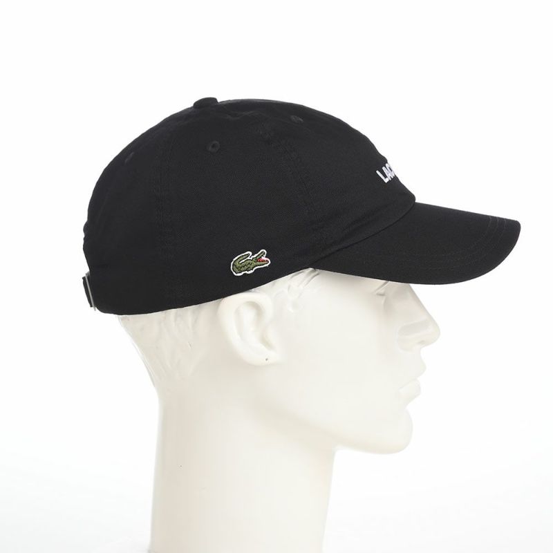 ラコステのキャップ WASHED LOGO CAP（ウォッシュドロゴ キャップ） L1316 ブラック