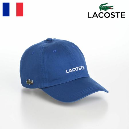 ラコステのキャップ WASHED LOGO CAP（ウォッシュドロゴ キャップ） L1316 ブルー