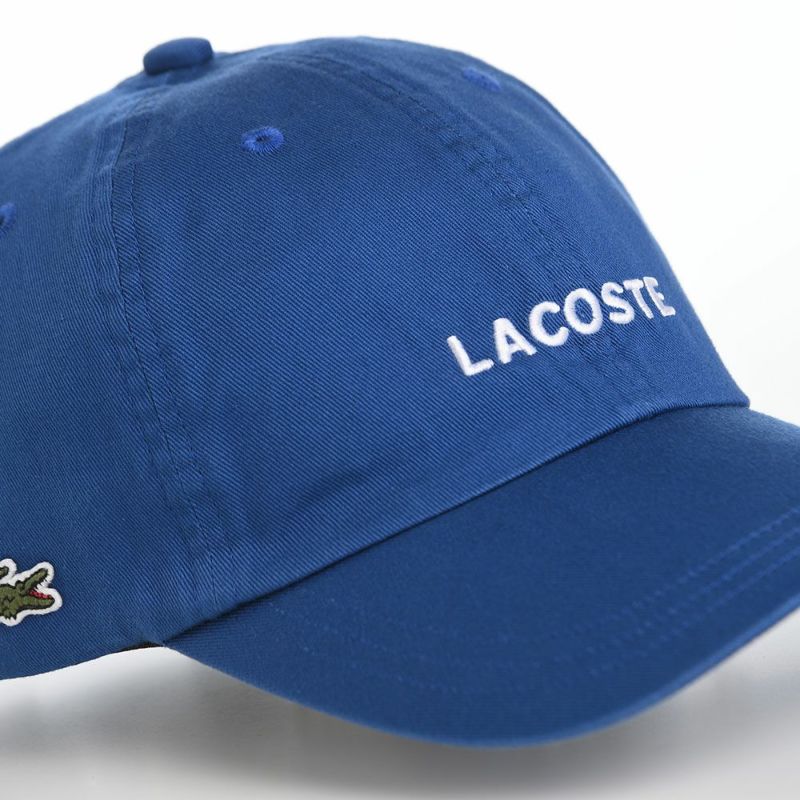 ラコステのキャップ WASHED LOGO CAP（ウォッシュドロゴ キャップ） L1316 ブルー