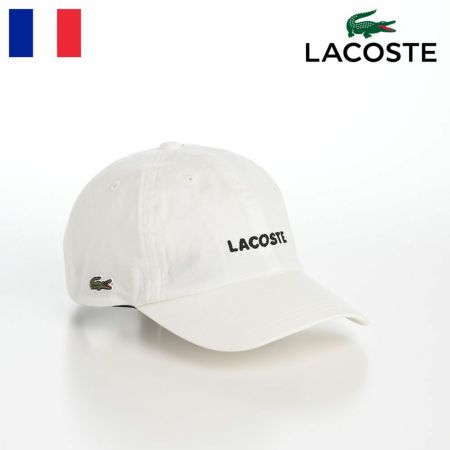 ラコステのキャップ WASHED LOGO CAP（ウォッシュドロゴ キャップ） L1316 ホワイト