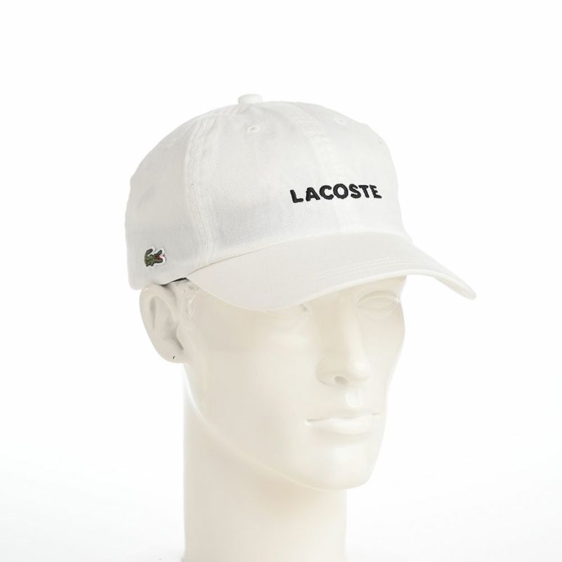 ラコステのキャップ WASHED LOGO CAP（ウォッシュドロゴ キャップ） L1316 ホワイト