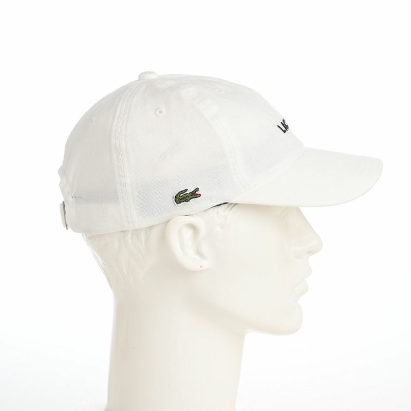 ラコステのキャップ WASHED LOGO CAP（ウォッシュドロゴ キャップ） L1316 ホワイト