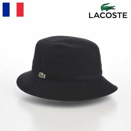 ラコステのバケットハット KANOKO BUCKET HAT（カノコ バケットハット） L1311 ブラック