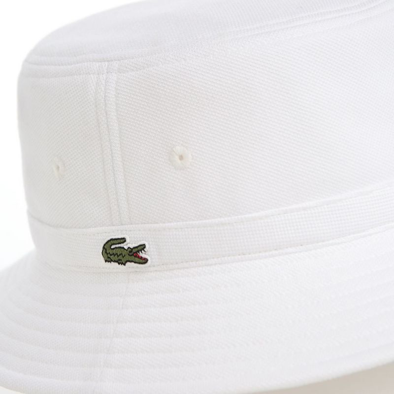 ラコステのバケットハット KANOKO BUCKET HAT（カノコ バケットハット） L1311 ホワイト