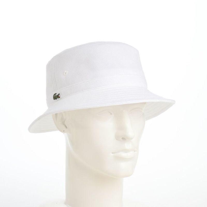 ラコステのバケットハット KANOKO BUCKET HAT（カノコ バケットハット） L1311 ホワイト