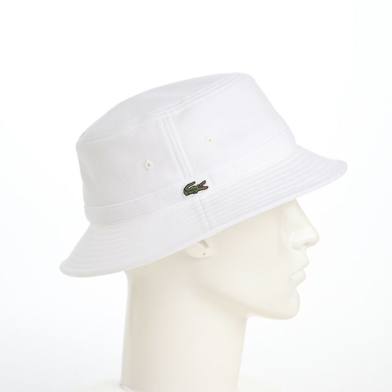 ラコステのバケットハット KANOKO BUCKET HAT（カノコ バケットハット） L1311 ホワイト