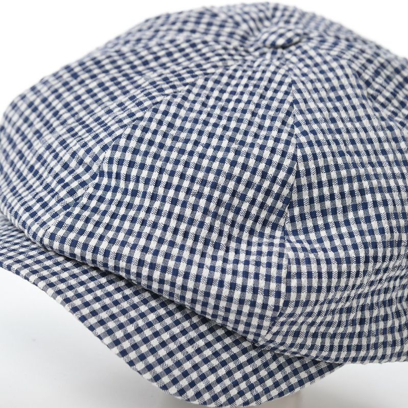 ヴィゲーンズのキャスケット Newsboy Classic Cap Seersucker（ニュースボーイ クラシックキャップ シアサッカー）W101895 チェック