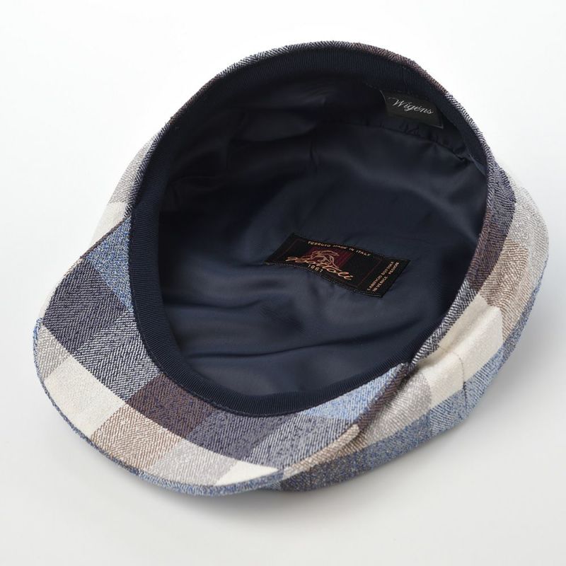 ヴィゲーンズのキャスケット Newsboy Retro Cap Big Soft Check（ニュースボーイレトロキャップ ビッグソフトチェック）W101861 ブルー