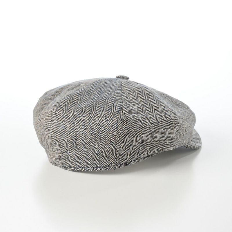 ヴィゲーンズのキャスケット Newsboy Retro Cap Herringbone Silk（ニュースボーイレトロキャップ ヘリンボーンシルク）W101879 ブルーグレー