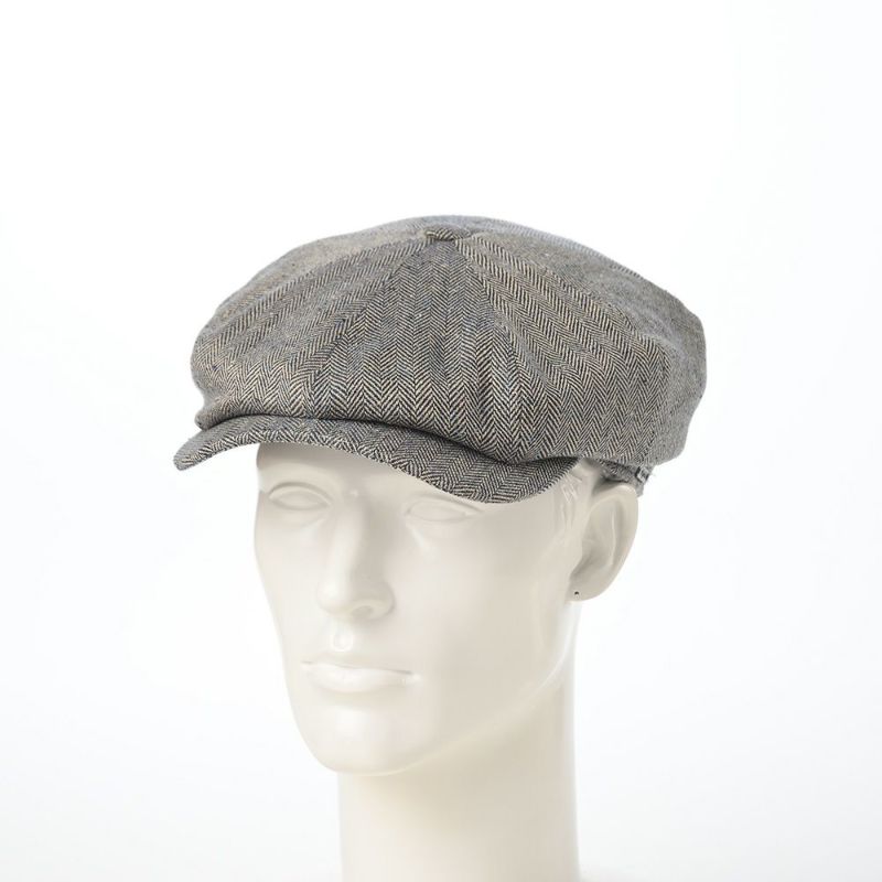 ヴィゲーンズのキャスケット Newsboy Retro Cap Herringbone Silk（ニュースボーイレトロキャップ ヘリンボーンシルク）W101879 ブルーグレー