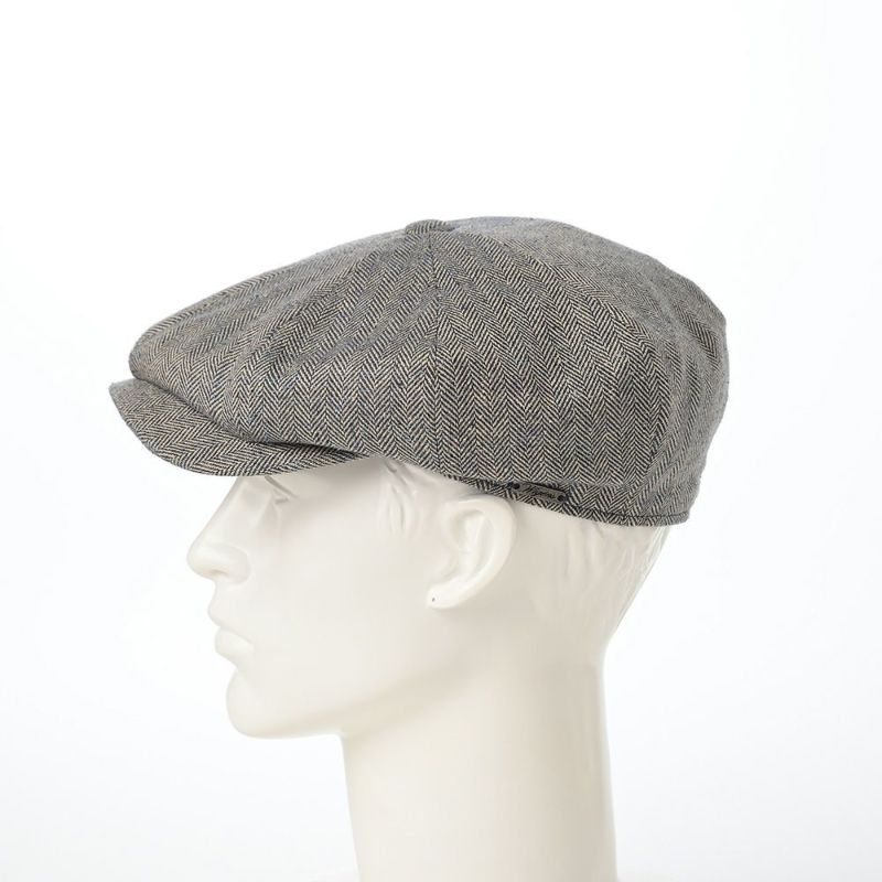 ヴィゲーンズのキャスケット Newsboy Retro Cap Herringbone Silk（ニュースボーイレトロキャップ ヘリンボーンシルク）W101879 ブルーグレー