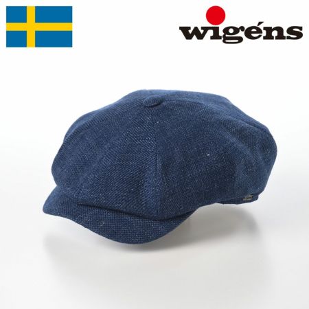 ヴィゲーンズのキャスケット Newsboy Retro Cap Rustic Linen（ニュースボーイレトロキャップ ラスティックリネン）W101853 ブルー