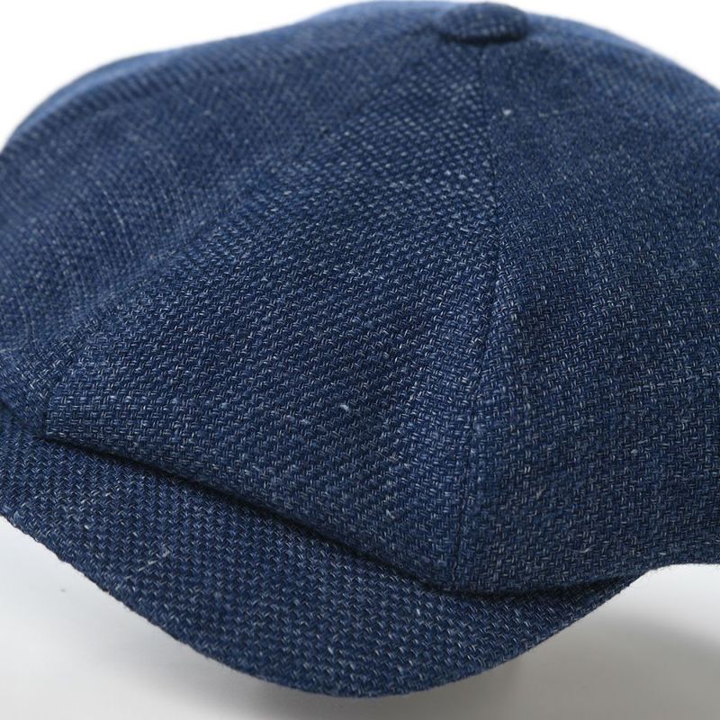 ヴィゲーンズのキャスケット Newsboy Retro Cap Rustic Linen（ニュースボーイレトロキャップ ラスティックリネン）W101853 ブルー