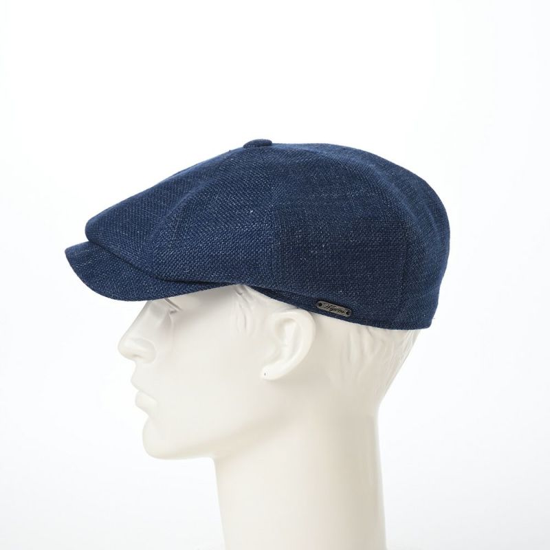 ヴィゲーンズのキャスケット Newsboy Retro Cap Rustic Linen（ニュースボーイレトロキャップ ラスティックリネン）W101853 ブルー