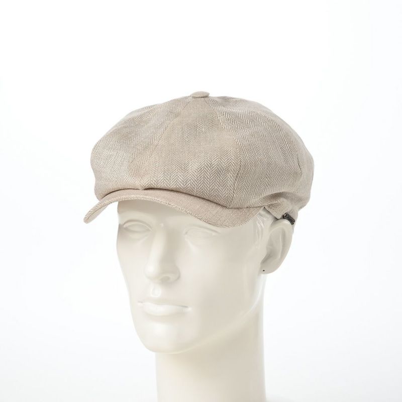 ヴィゲーンズのキャスケット Newsboy Classic Cap Herringbone Linen（ニュースボーイクラシックキャップ ヘリンボーンリネン）W101596 エクリュ