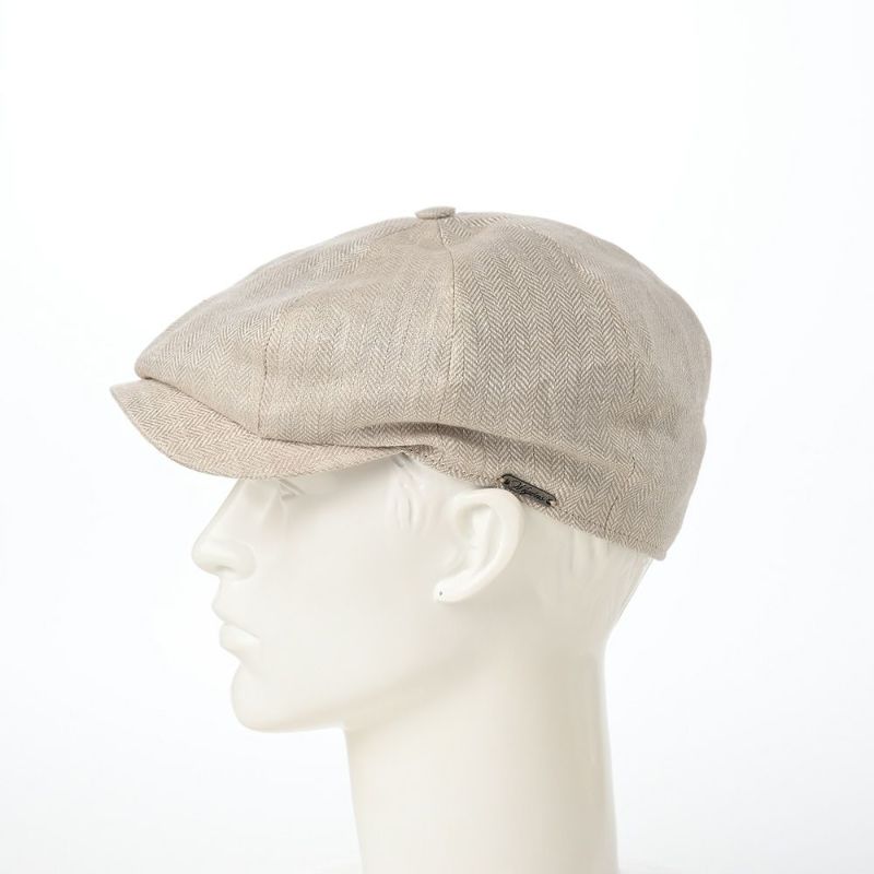 ヴィゲーンズのキャスケット Newsboy Classic Cap Herringbone Linen（ニュースボーイクラシックキャップ ヘリンボーンリネン）W101596 エクリュ