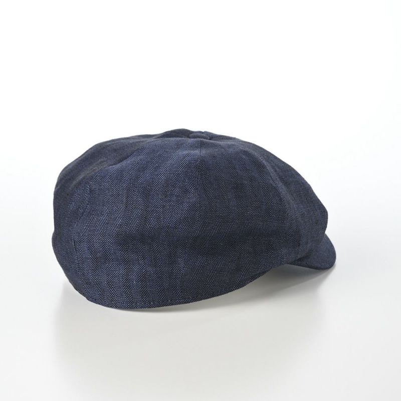 ヴィゲーンズのキャスケット Newsboy Classic Cap Herringbone Linen（ニュースボーイクラシックキャップ ヘリンボーンリネン）W101865 ネイビー