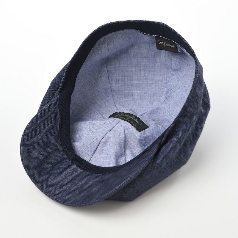 ヴィゲーンズのキャスケット Newsboy Classic Cap Herringbone Linen（ニュースボーイクラシックキャップ ヘリンボーンリネン）W101865 ネイビー