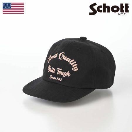 ショットのキャップ CHAIN EMBROIDERY 6P CAP（チェーンエンブロイダリー 6P キャップ） SC061 ブラック