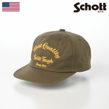 ショットのキャップ CHAIN EMBROIDERY 6P CAP（チェーンエンブロイダリー 6P キャップ） SC061 オリーブ