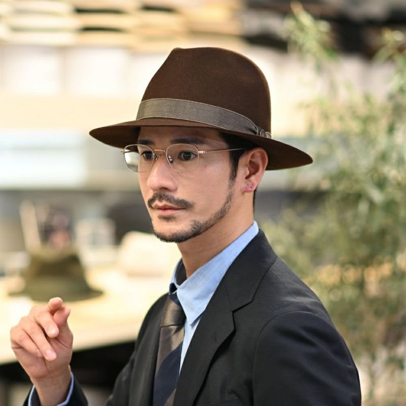 ガリュープラネットのフェルトハット Mixfur Felt Hat（ミックスファー フェルトハット）671 ブラウン