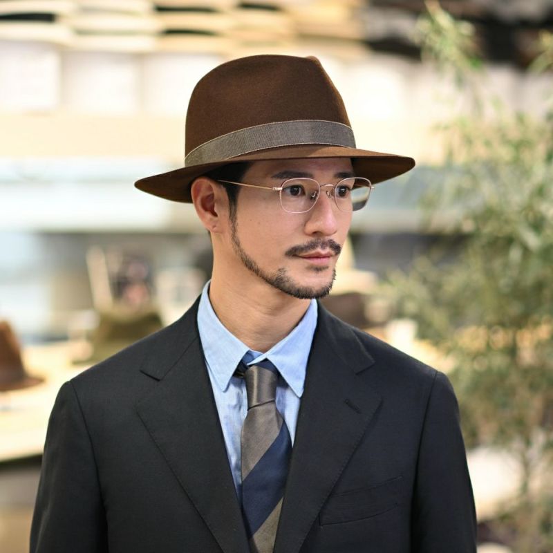 ガリュープラネットのフェルトハット Mixfur Felt Hat（ミックスファー フェルトハット）671 ブラウン