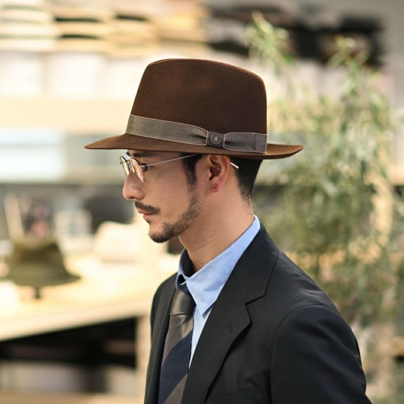 ガリュープラネットのフェルトハット Mixfur Felt Hat（ミックスファー フェルトハット）671 ブラウン