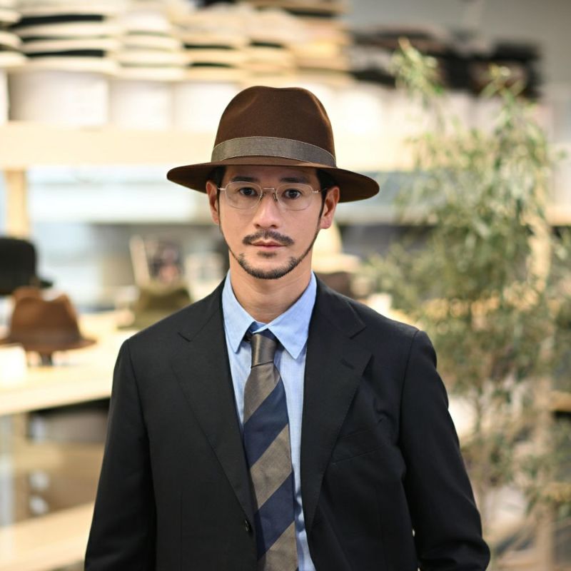 ガリュープラネットのフェルトハット Mixfur Felt Hat（ミックスファー フェルトハット）671 ブラウン