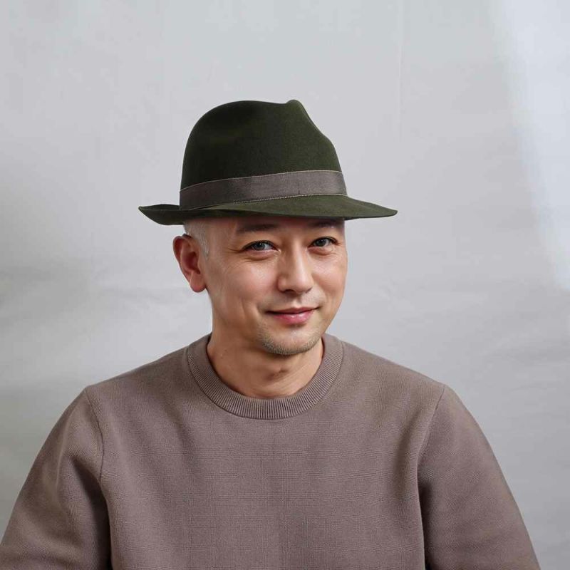 ガリュープラネットのフェルトハット Mixfur Felt Hat（ミックスファー フェルトハット）671 オリーブ