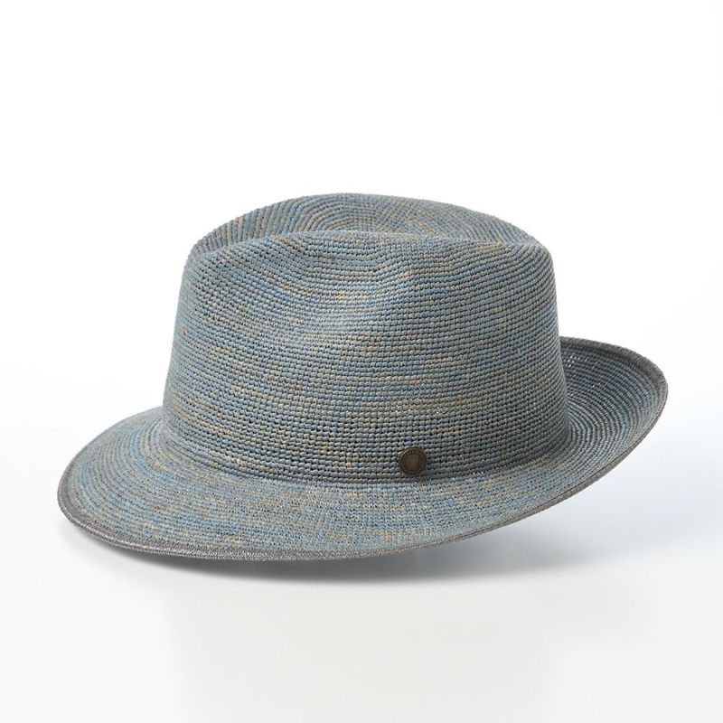 ガリュープラネットのラフィアハット Crushable Raffia Hat（クラッシャブル ラフィアハット）819 ブルーグレー