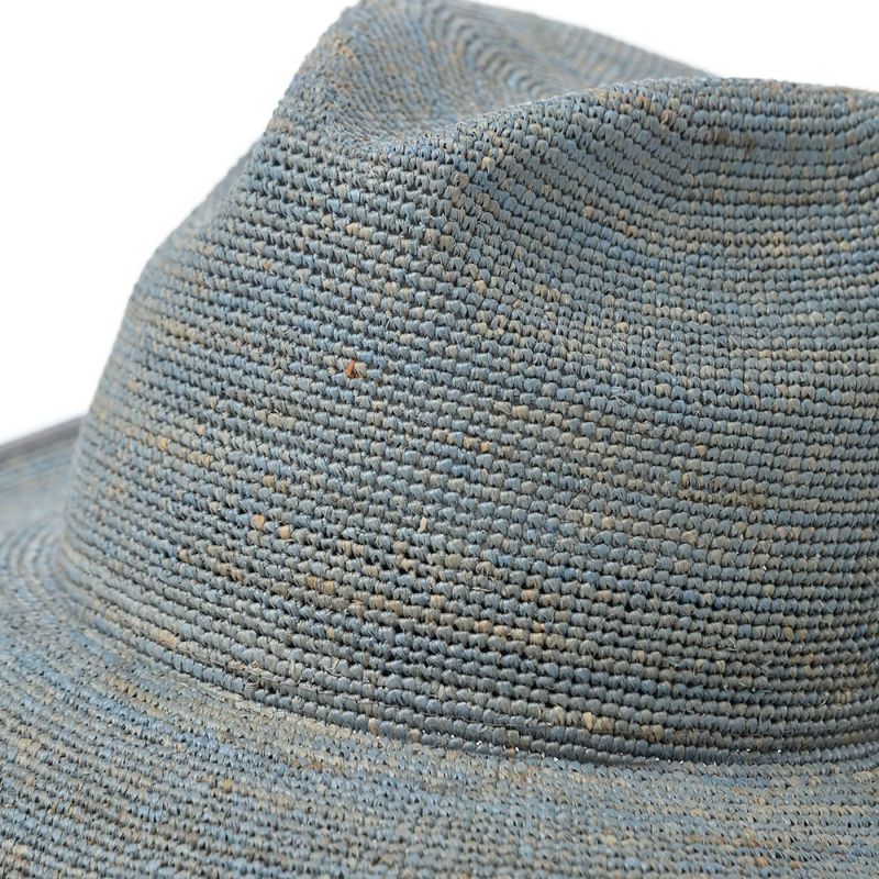 ガリュープラネットのラフィアハット Crushable Raffia Hat（クラッシャブル ラフィアハット）819 ブルーグレー